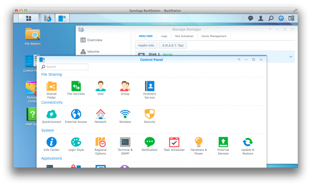 DSM 5.0 auf einer Rackstation RS214 (Screenshot: Golem.de)